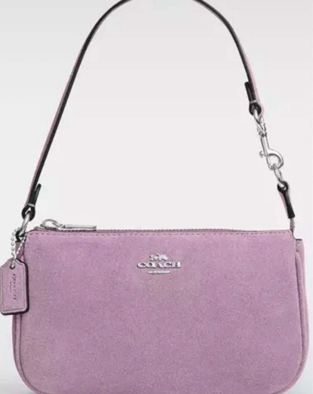 Coach Nolita 19 In Light Violet Suede Shoulder Bag